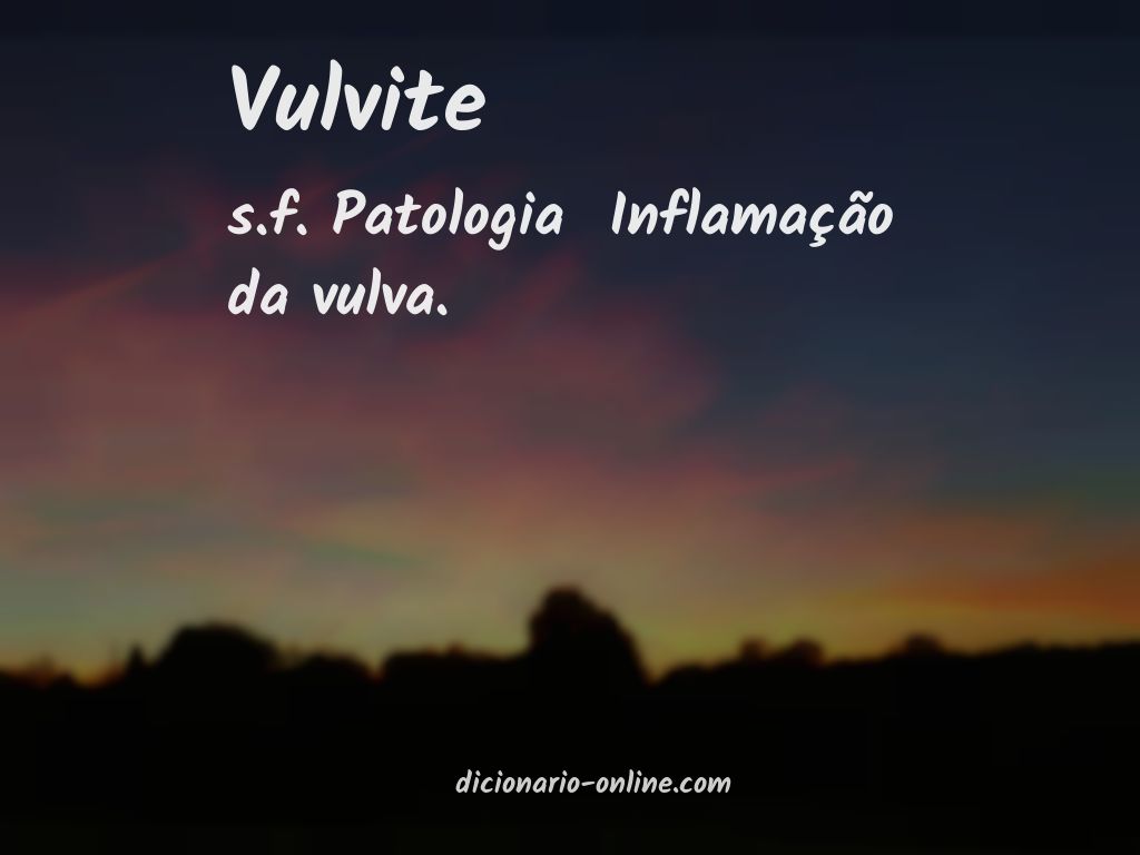 Significado de vulvite