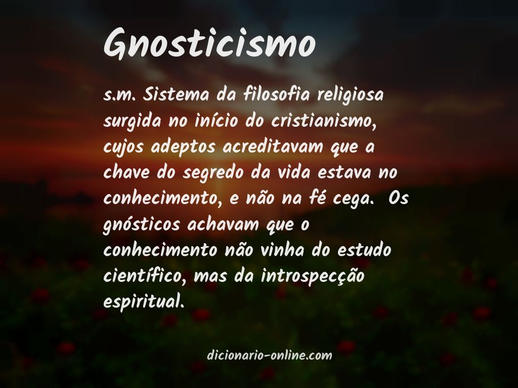 Significado de gnosticismo