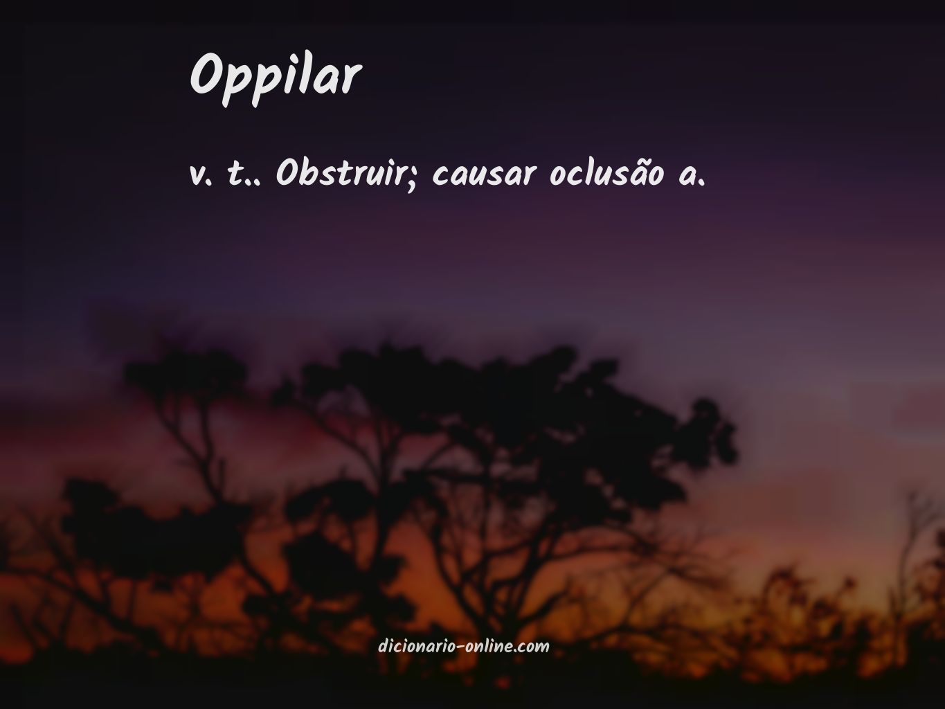 Significado de oppilar