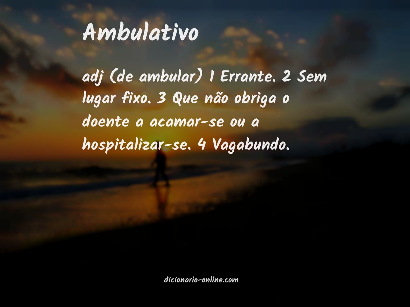 Significado de ambulativo