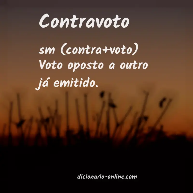 Significado de contravoto