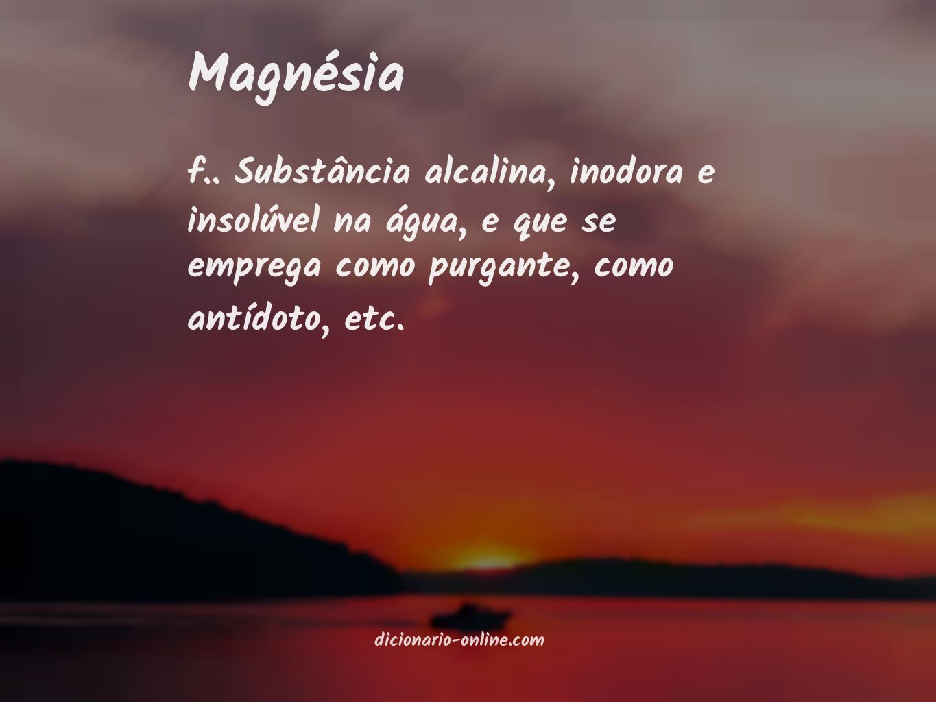 Significado de magnésia