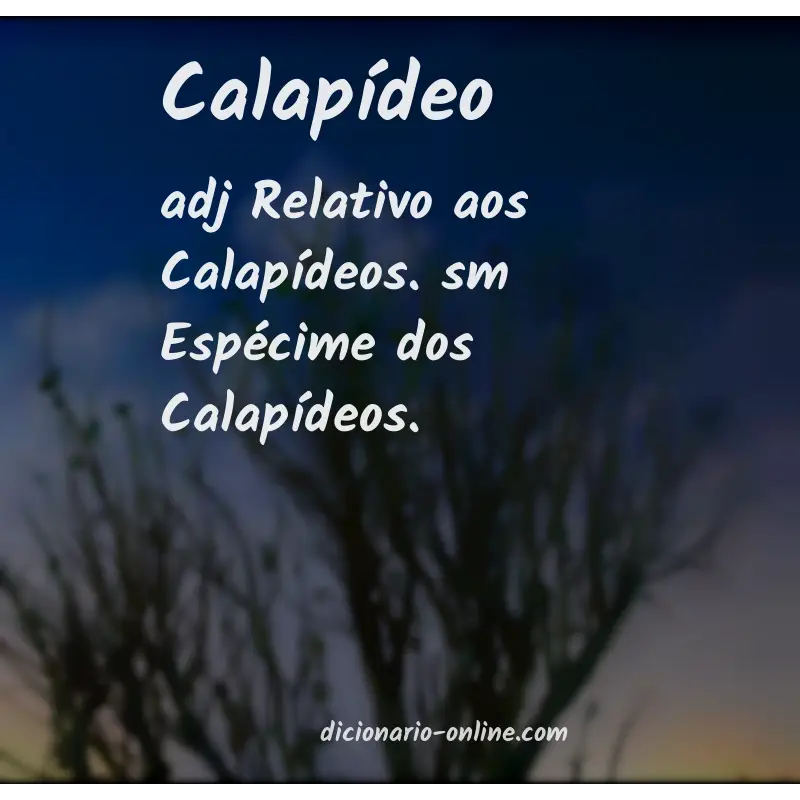 Significado de calapídeo
