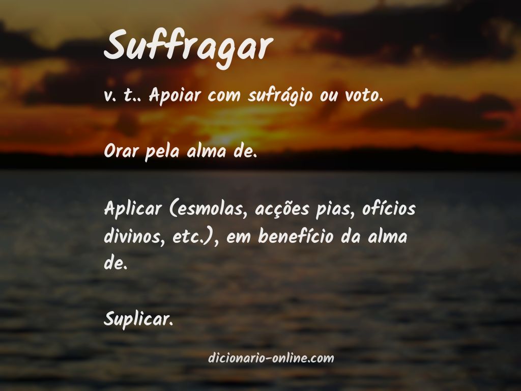 Significado de suffragar