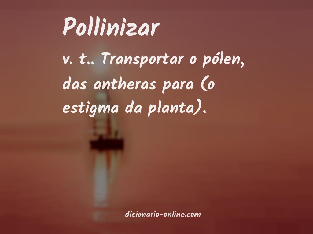 Significado de pollinizar