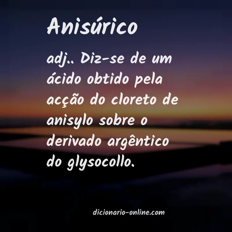 Significado de anisúrico