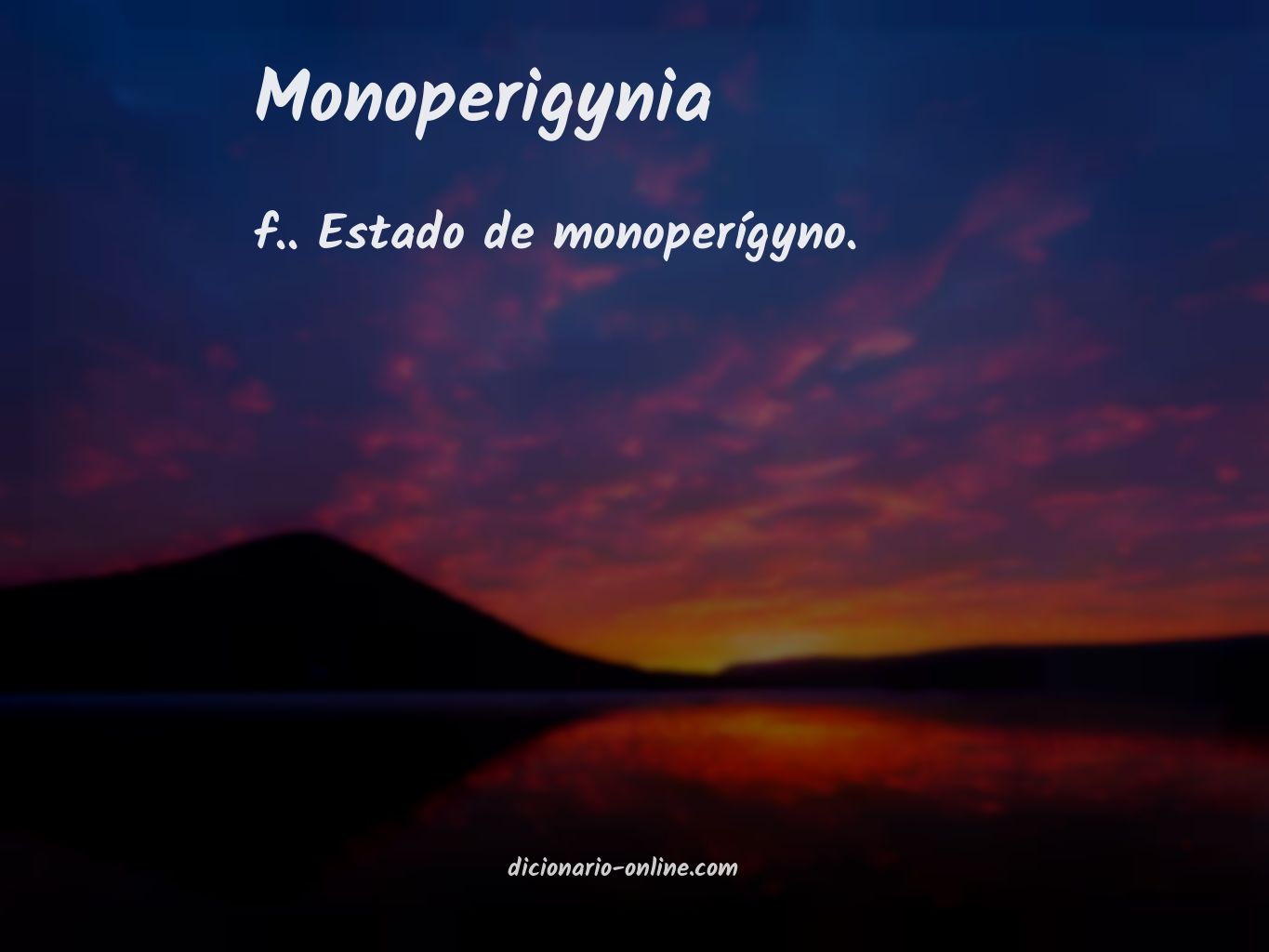 Significado de monoperigynia