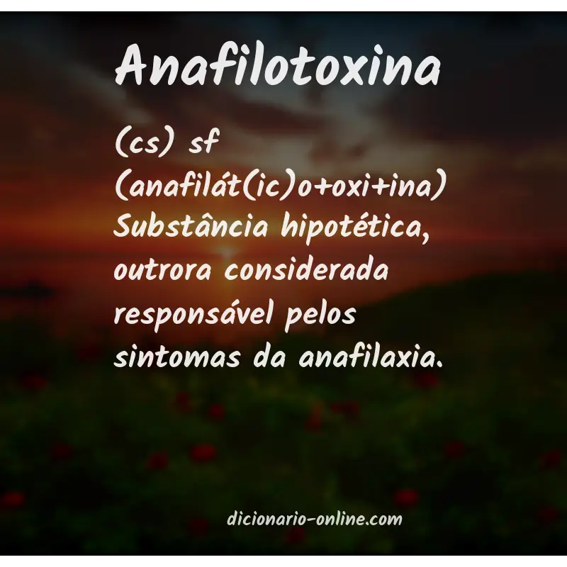 Significado de anafilotoxina