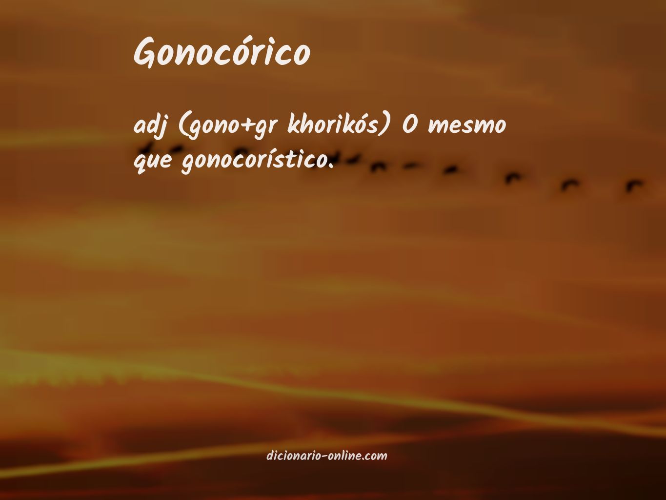 Significado de gonocórico