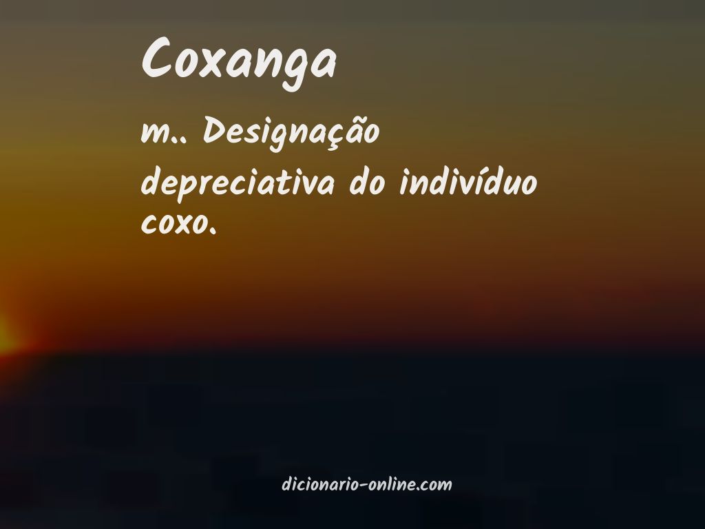 Significado de coxanga