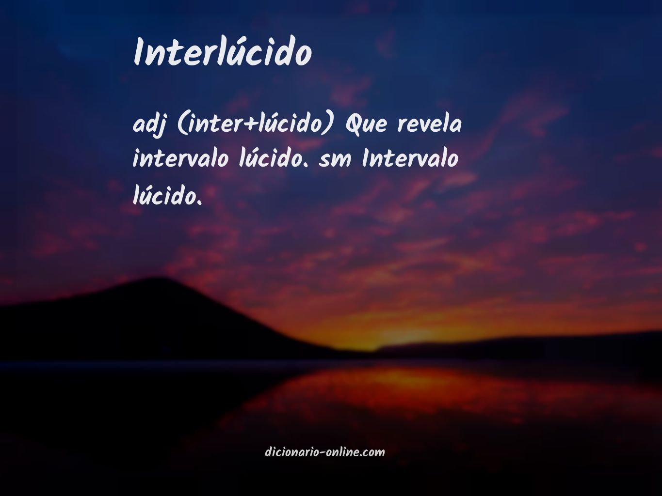 Significado de interlúcido