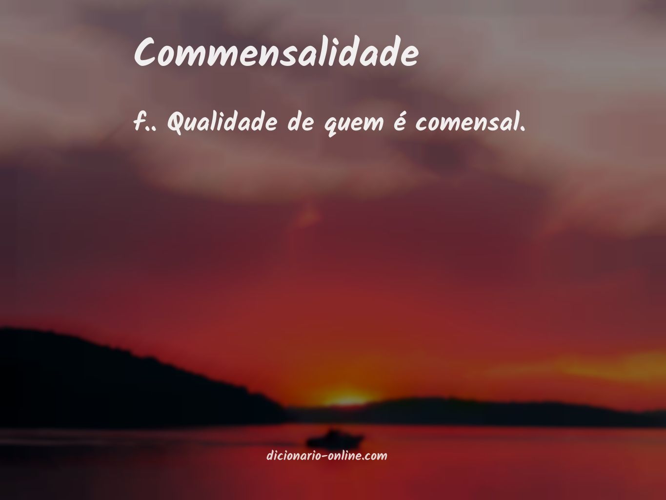 Significado de commensalidade