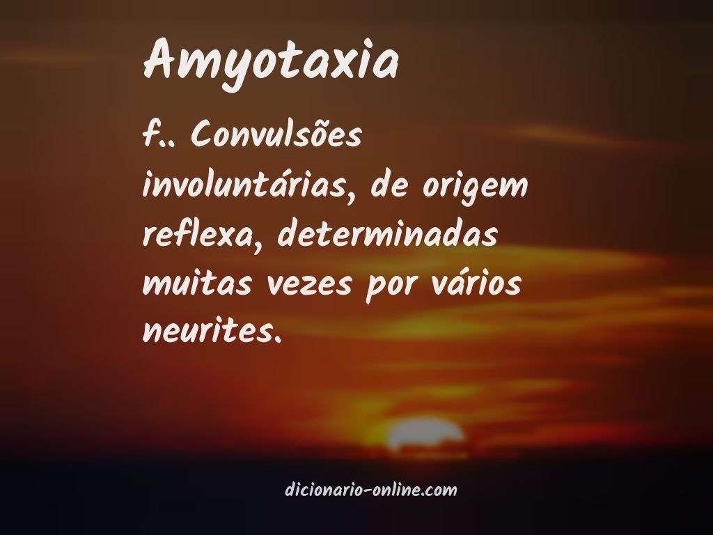 Significado de amyotaxia