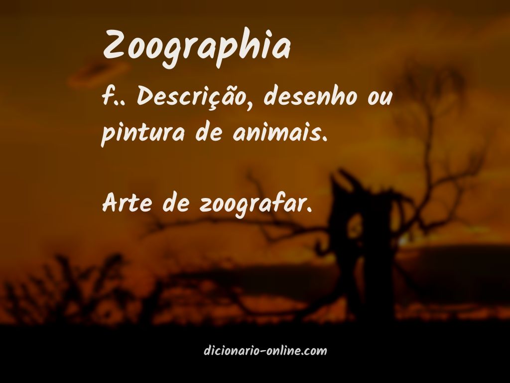 Significado de zoographia