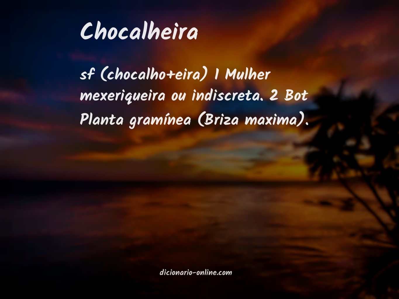 Significado de chocalheira