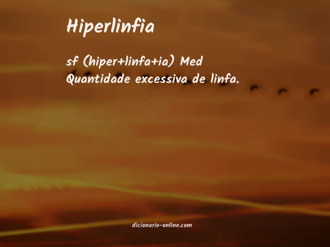 Significado de hiperlinfia