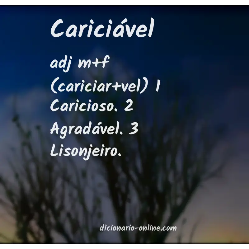 Significado de cariciável