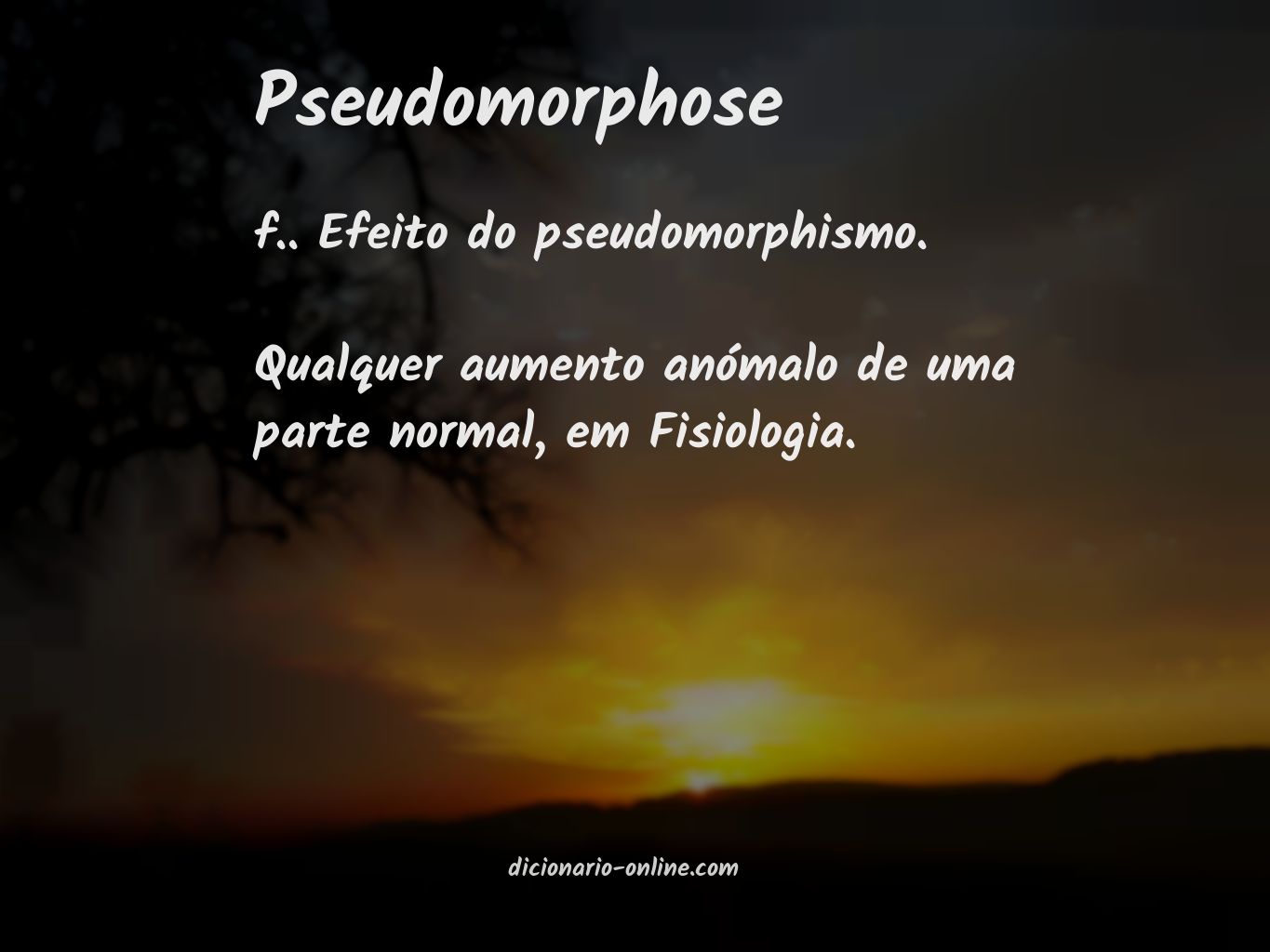 Significado de pseudomorphose