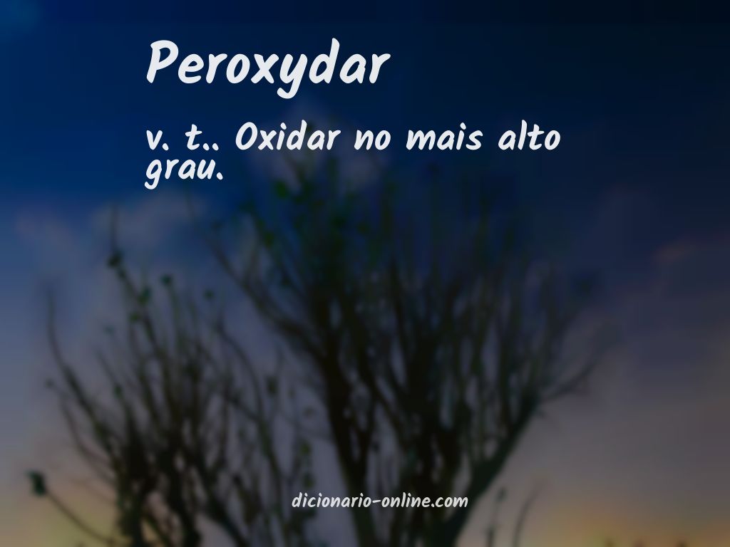 Significado de peroxydar