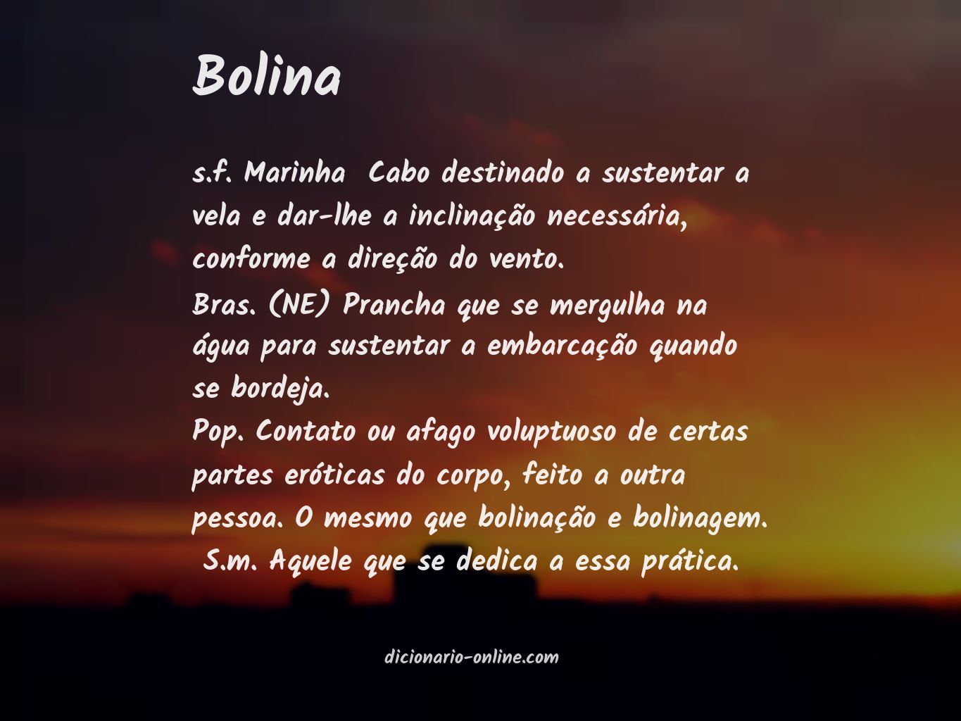 Significado de bolina