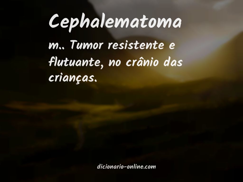 Significado de cephalematoma