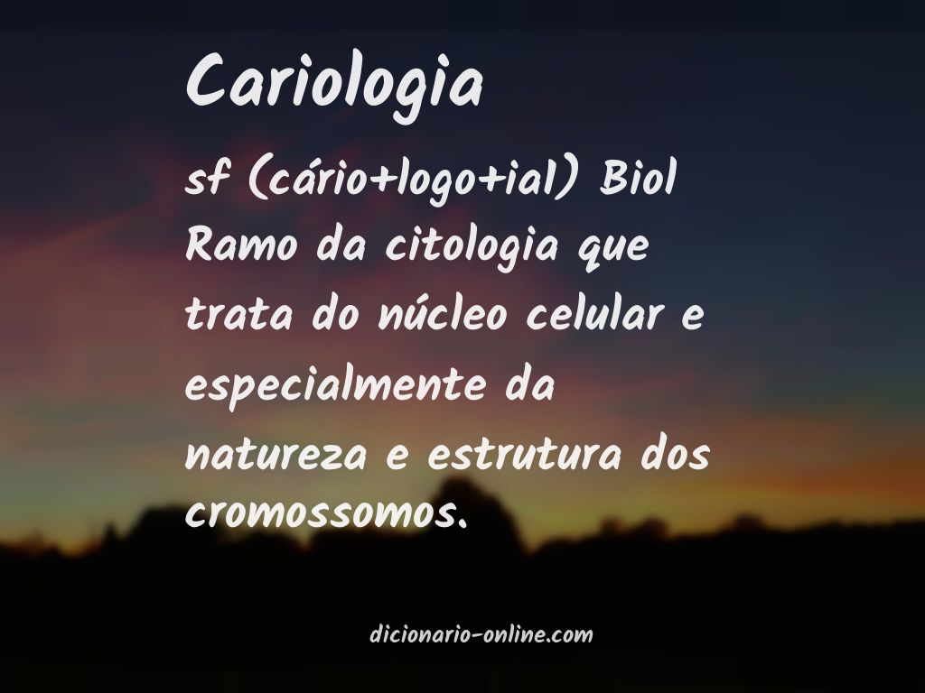 Significado de cariologia