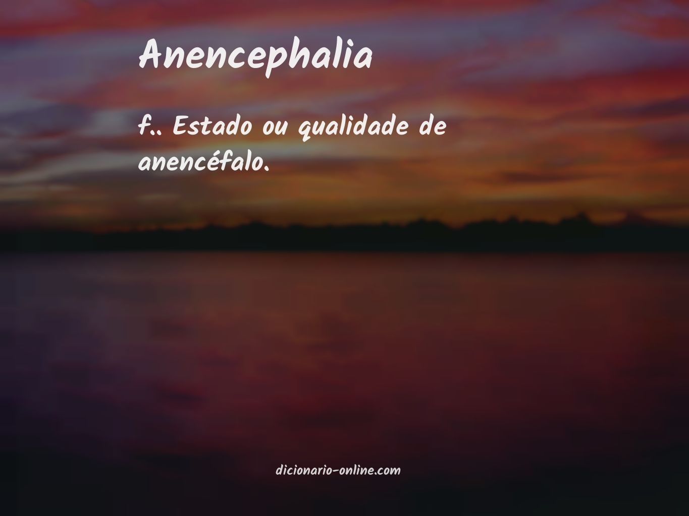 Significado de anencephalia