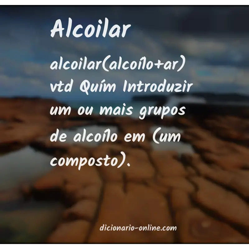 Significado de alcoilar