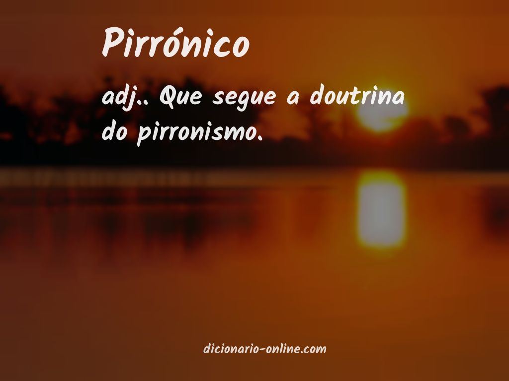 Significado de pirrónico