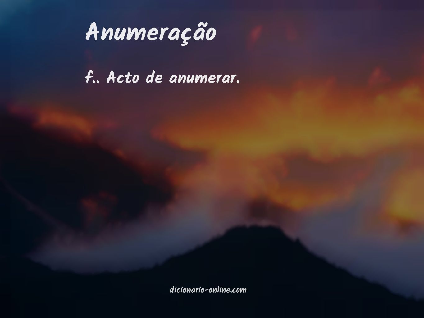 Significado de anumeração