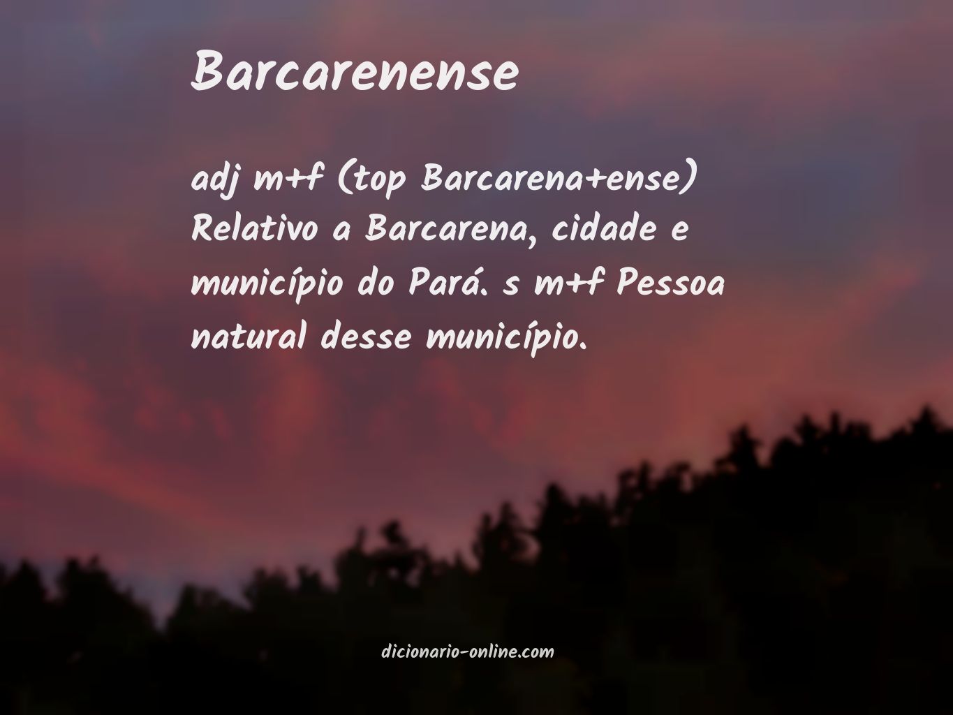 Significado de barcarenense