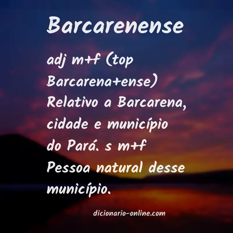 Significado de barcarenense