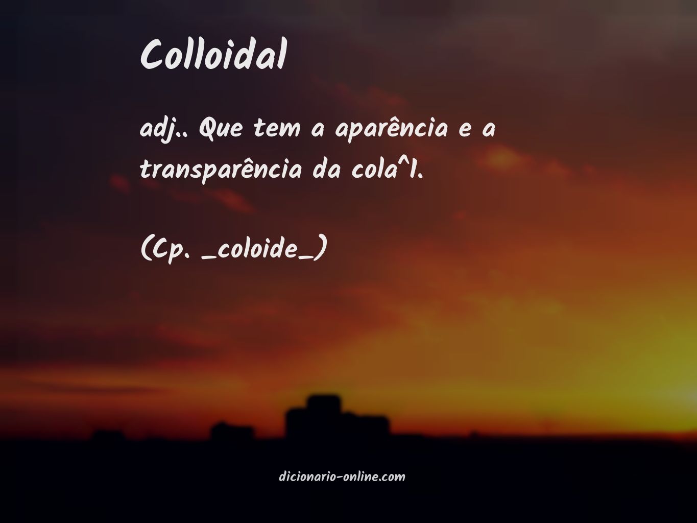 Significado de colloidal