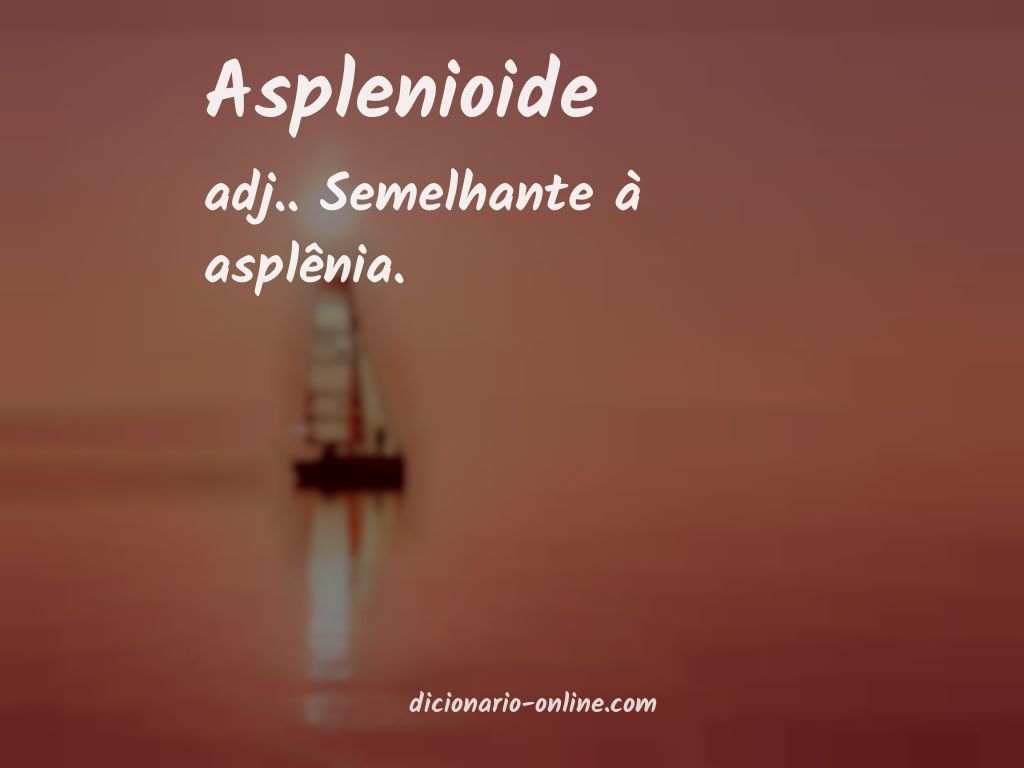 Significado de asplenioide