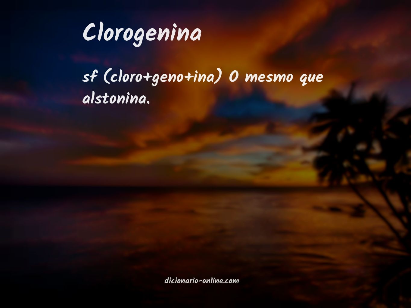 Significado de clorogenina