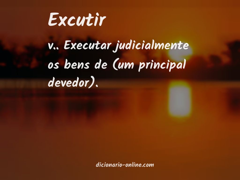 Significado de excutir