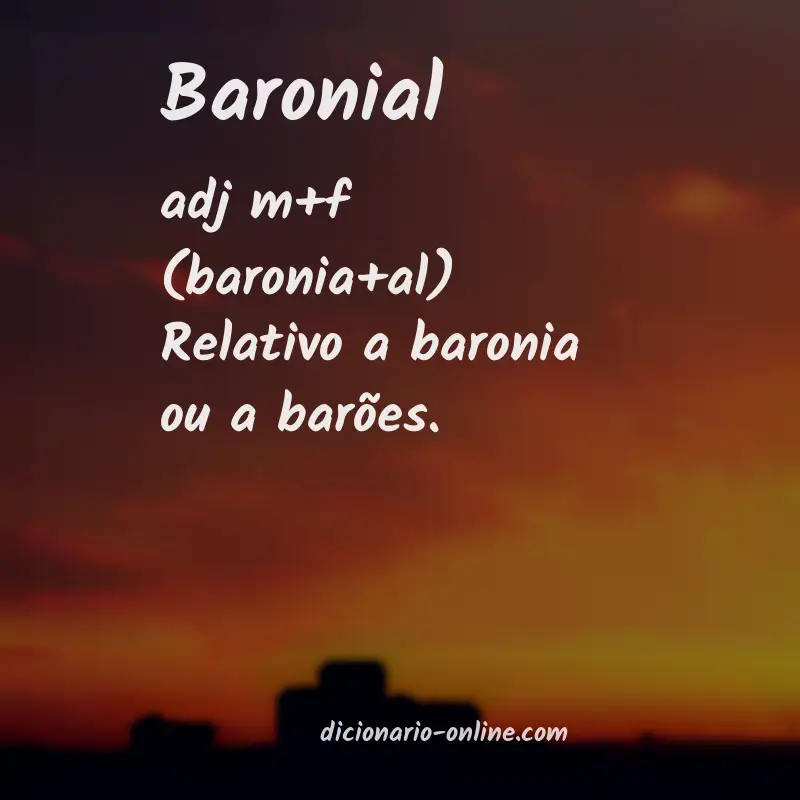 Significado de baronial