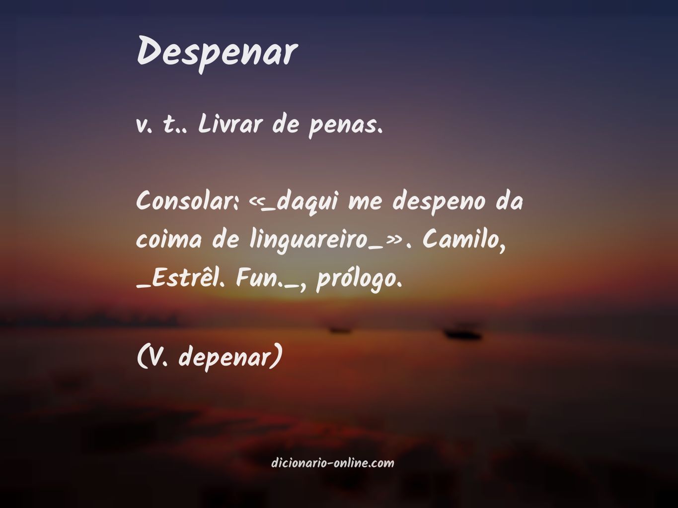 Significado de despenar