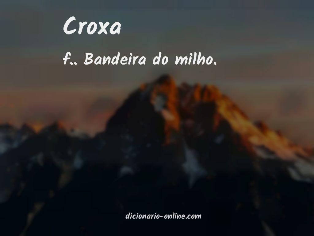 Significado de croxa