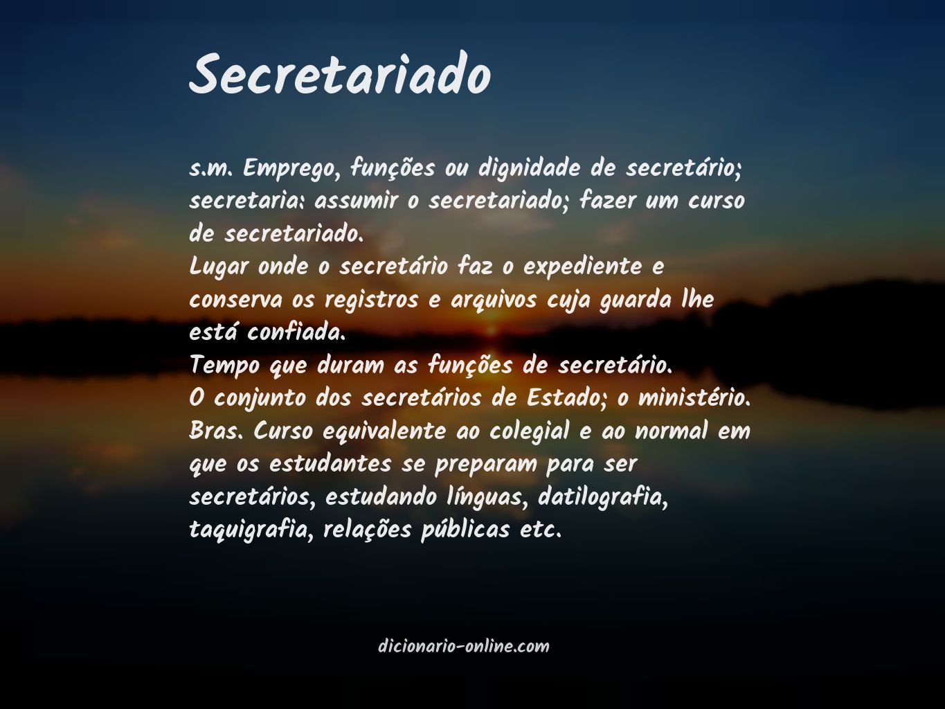 Significado de secretariado