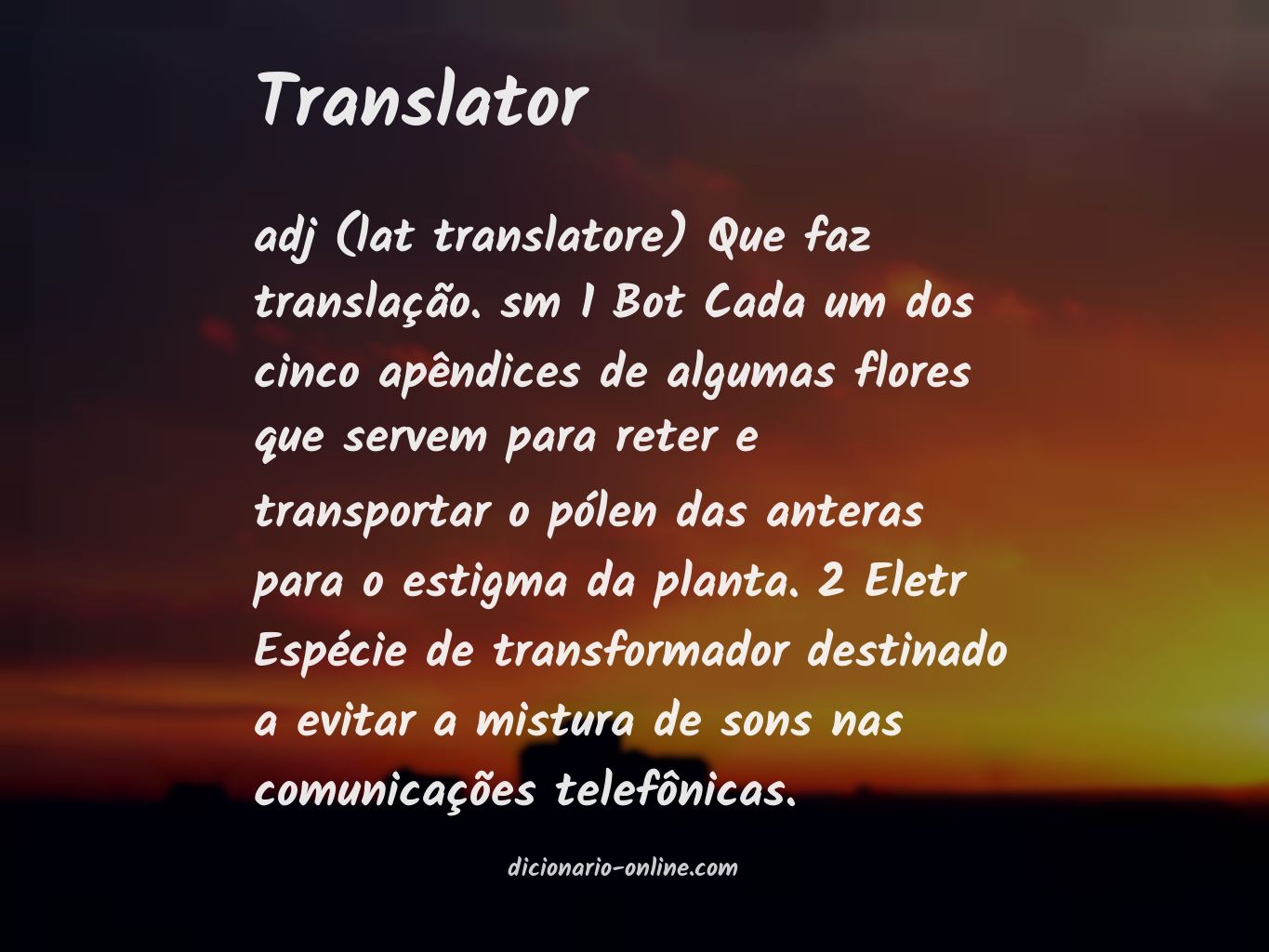 Significado de translator