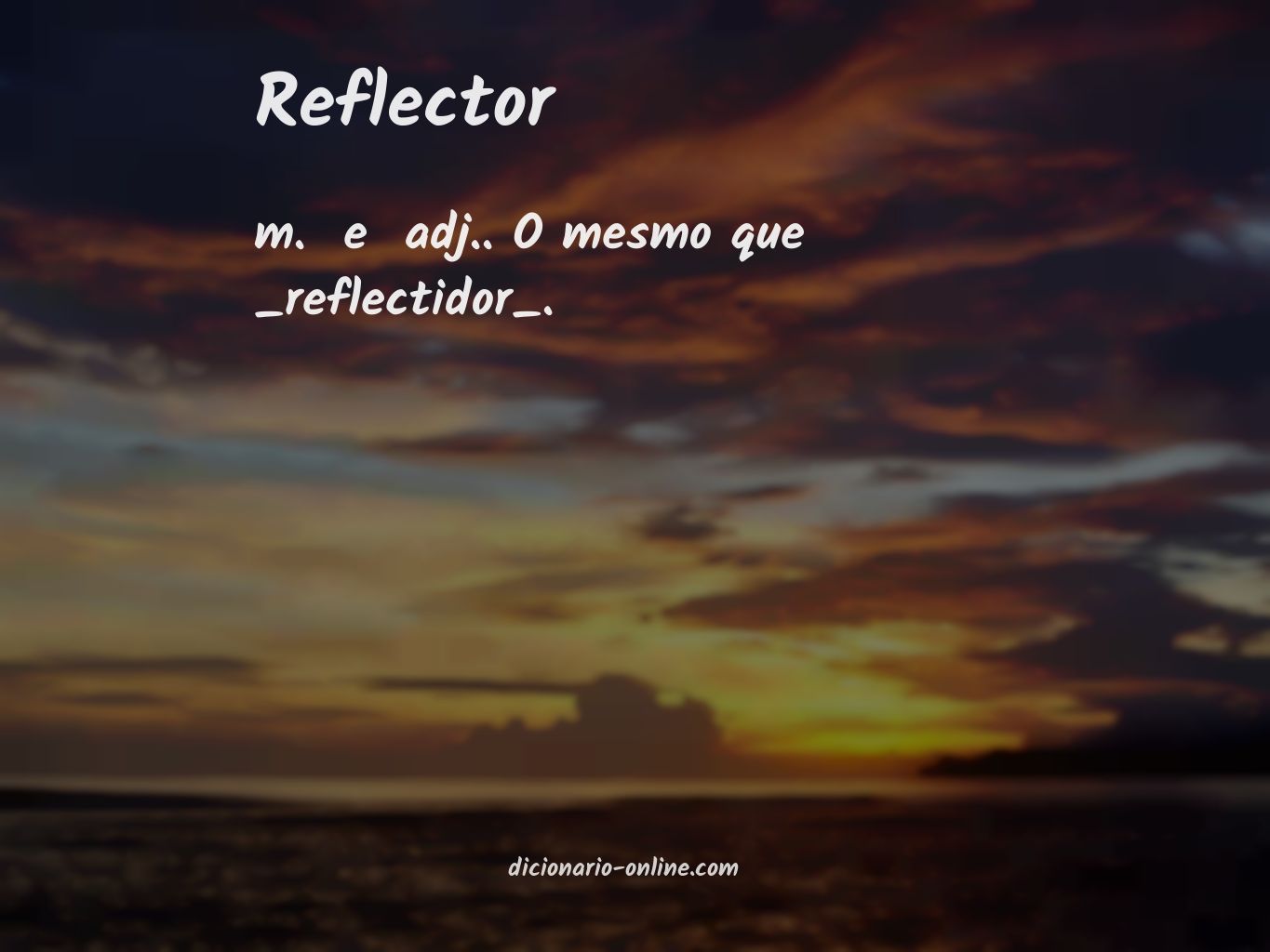 Significado de reflector