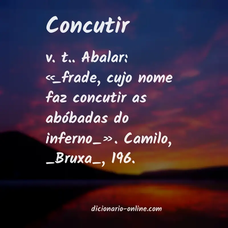 Significado de concutir