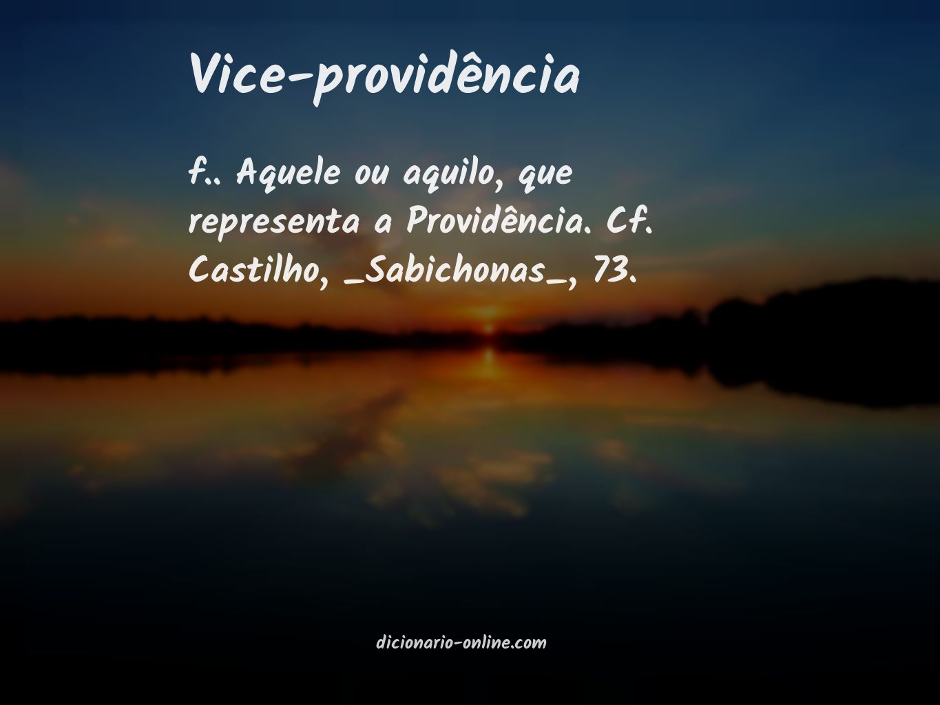 Significado de vice-providência