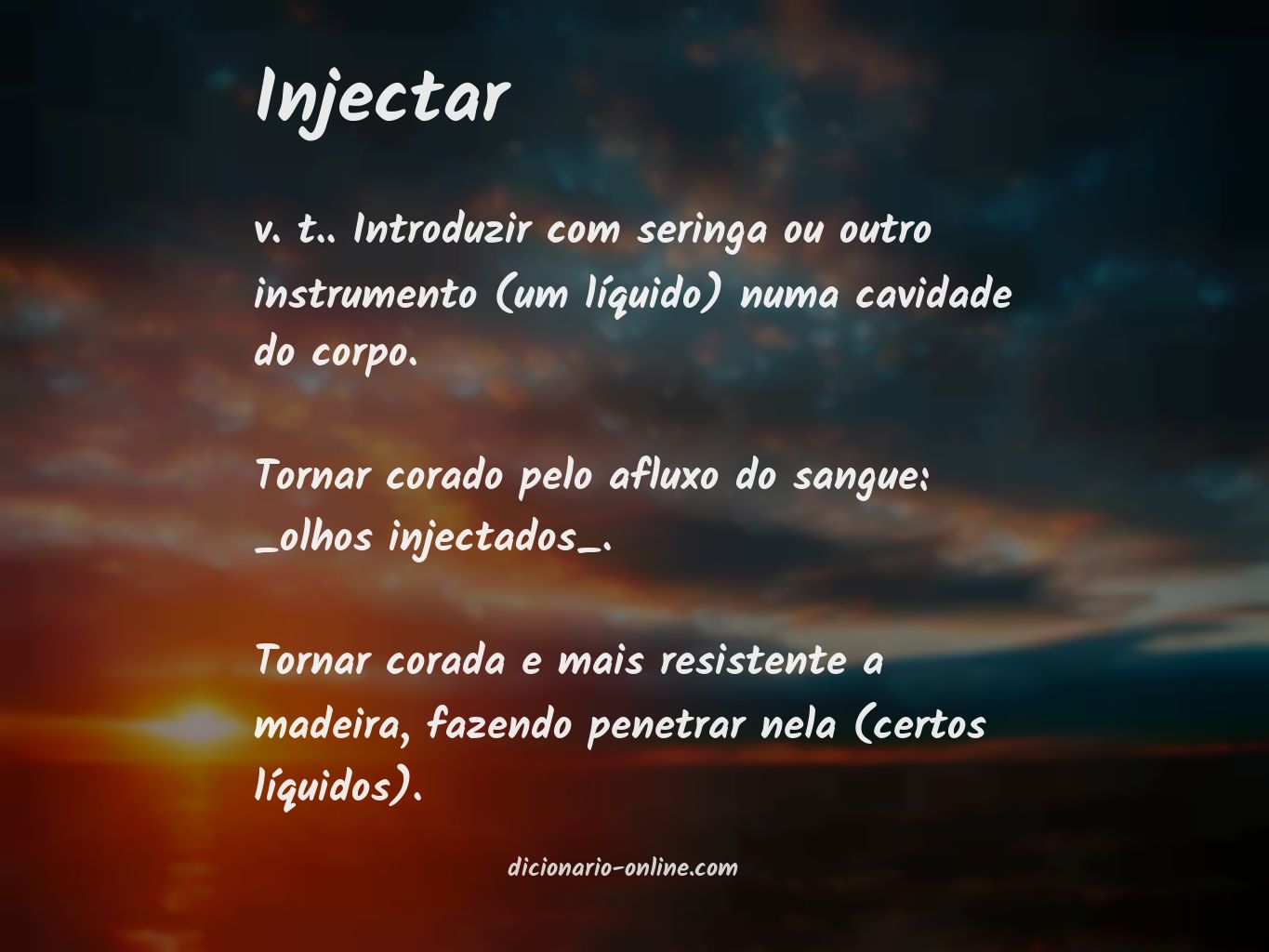 Significado de injectar