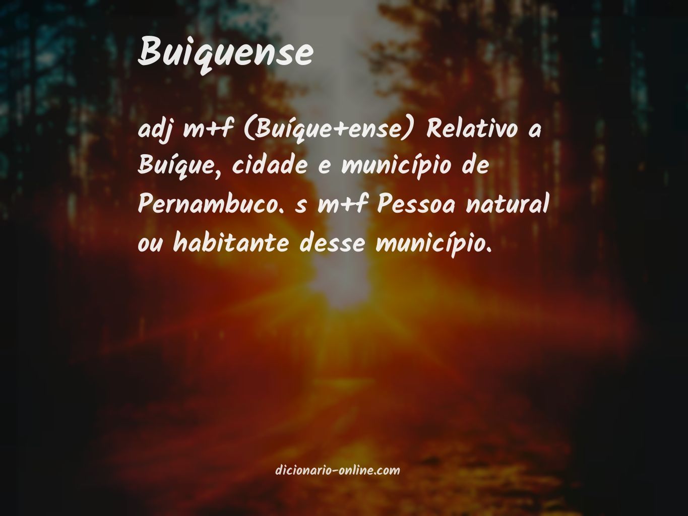 Significado de buiquense