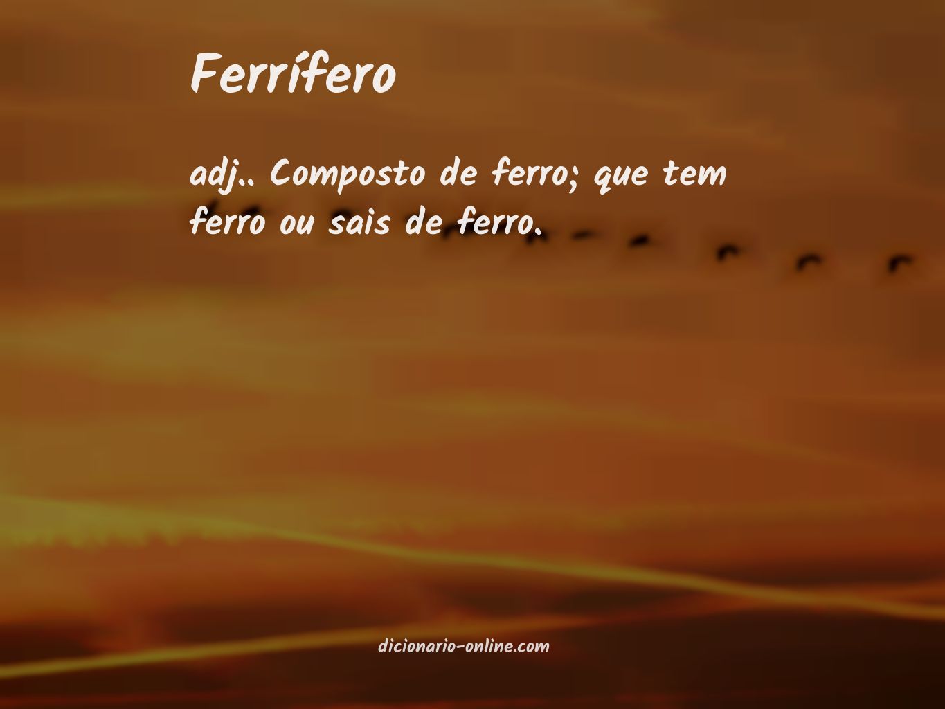 Significado de ferrífero