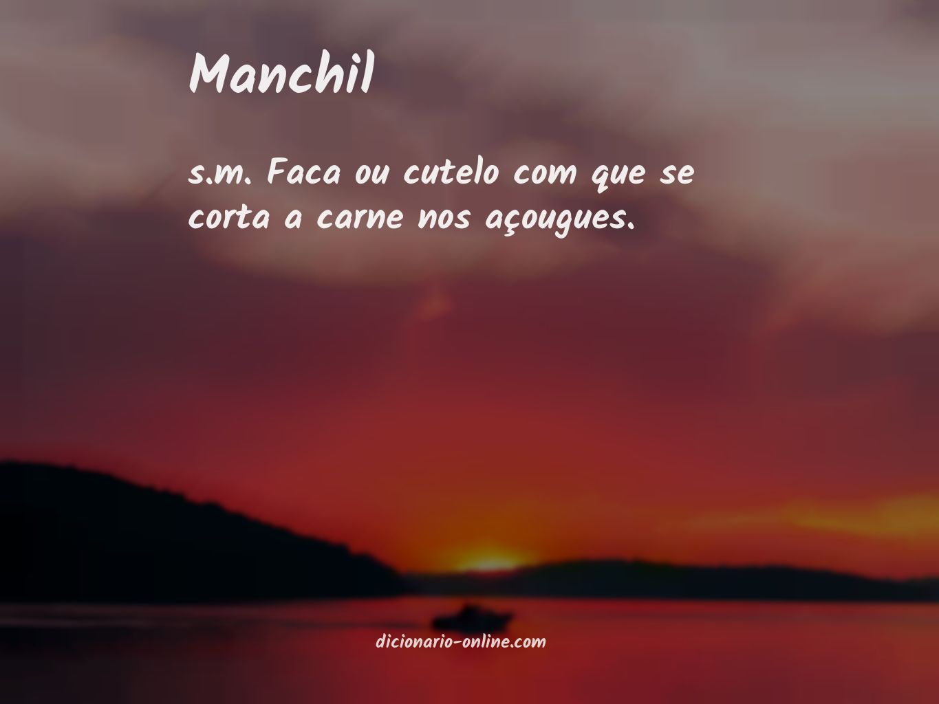 Significado de manchil