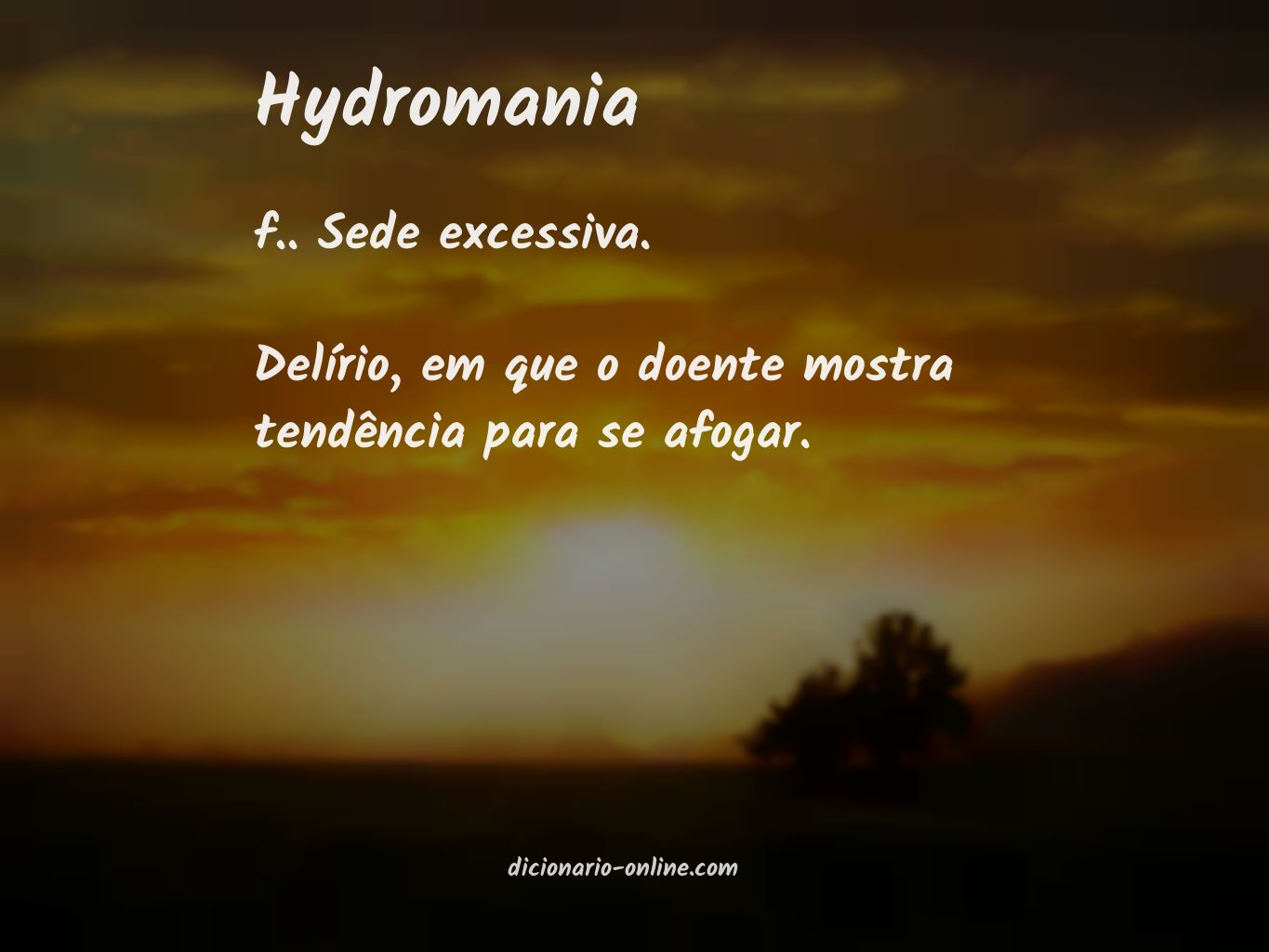 Significado de hydromania