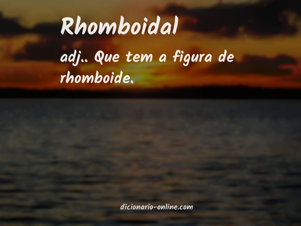 Significado de rhomboidal